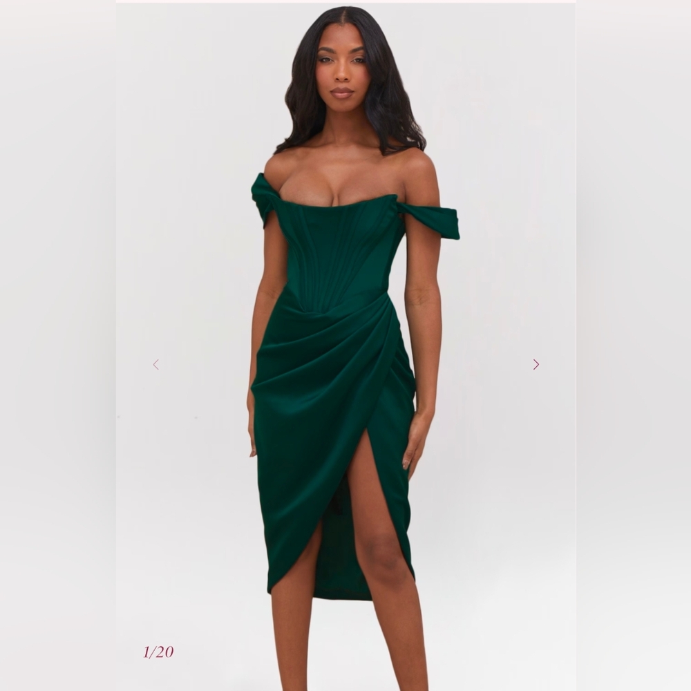 House of CB Loretta Emerald Green Midi Dress
